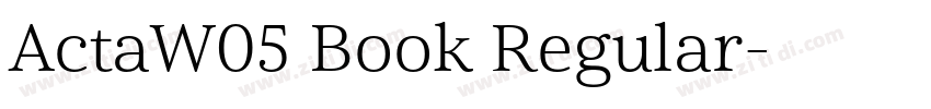 ActaW05 Book Regular字体转换